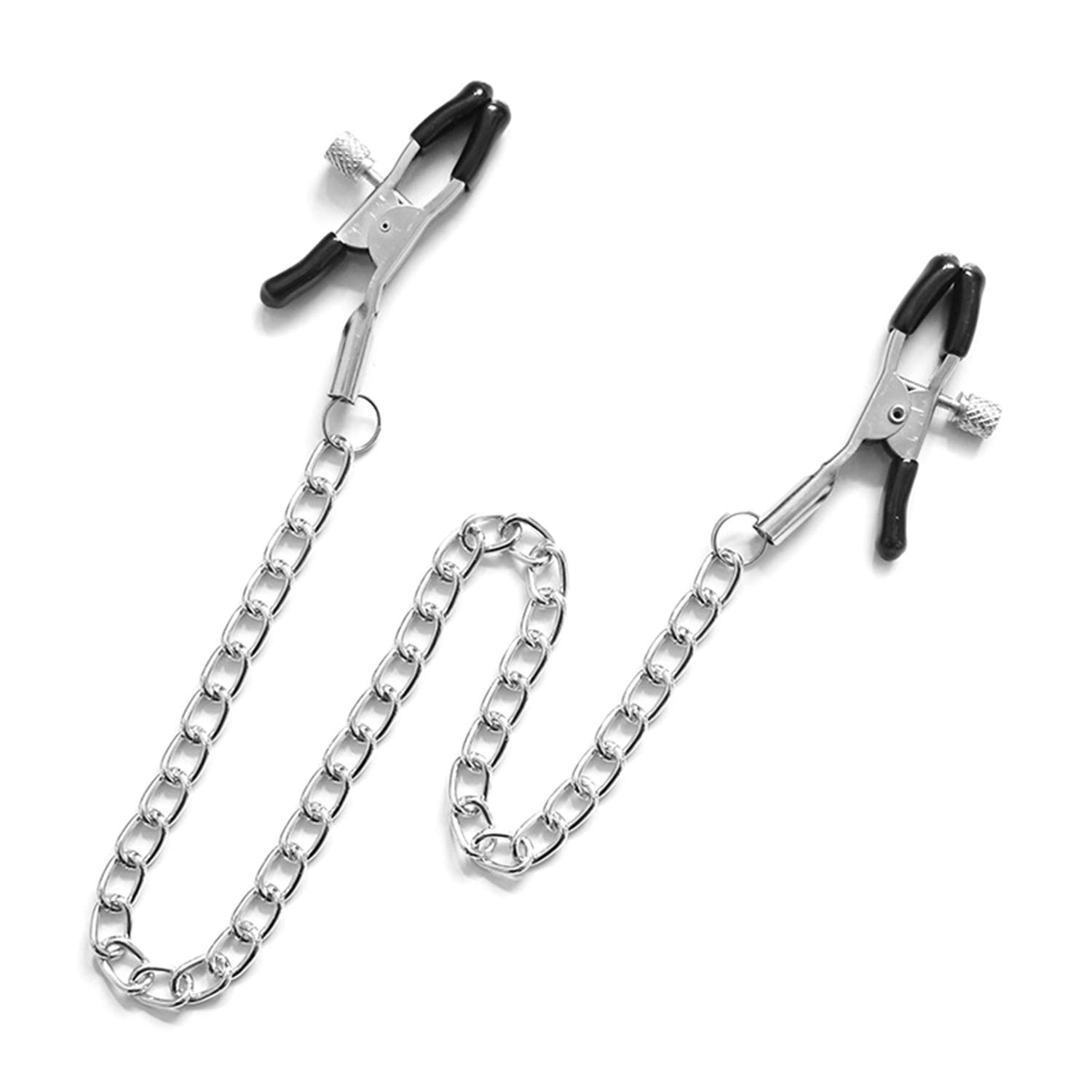 Set BDSM da 3 pezzi, pinze per labbra con cinghie di espansione e pinze per capezzoli con catena di ferro, pinze per clitoride clip vaginali clip per capezzoli regolabili cinghie