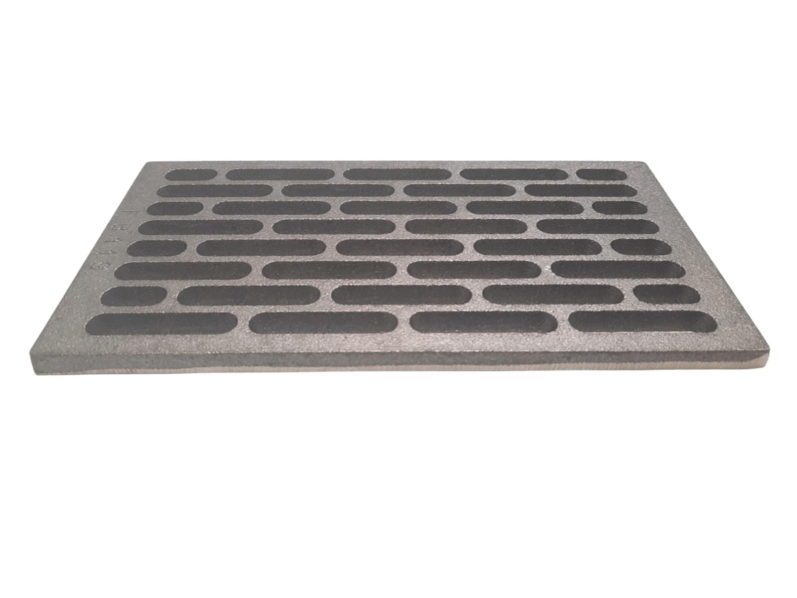 Fonderia Bongiovanni | Griglia in Ghisa | Griglia per Camino | Stufa Pellet | Barbecue Fondello per Cenere |cm 30x16x1 codice M.