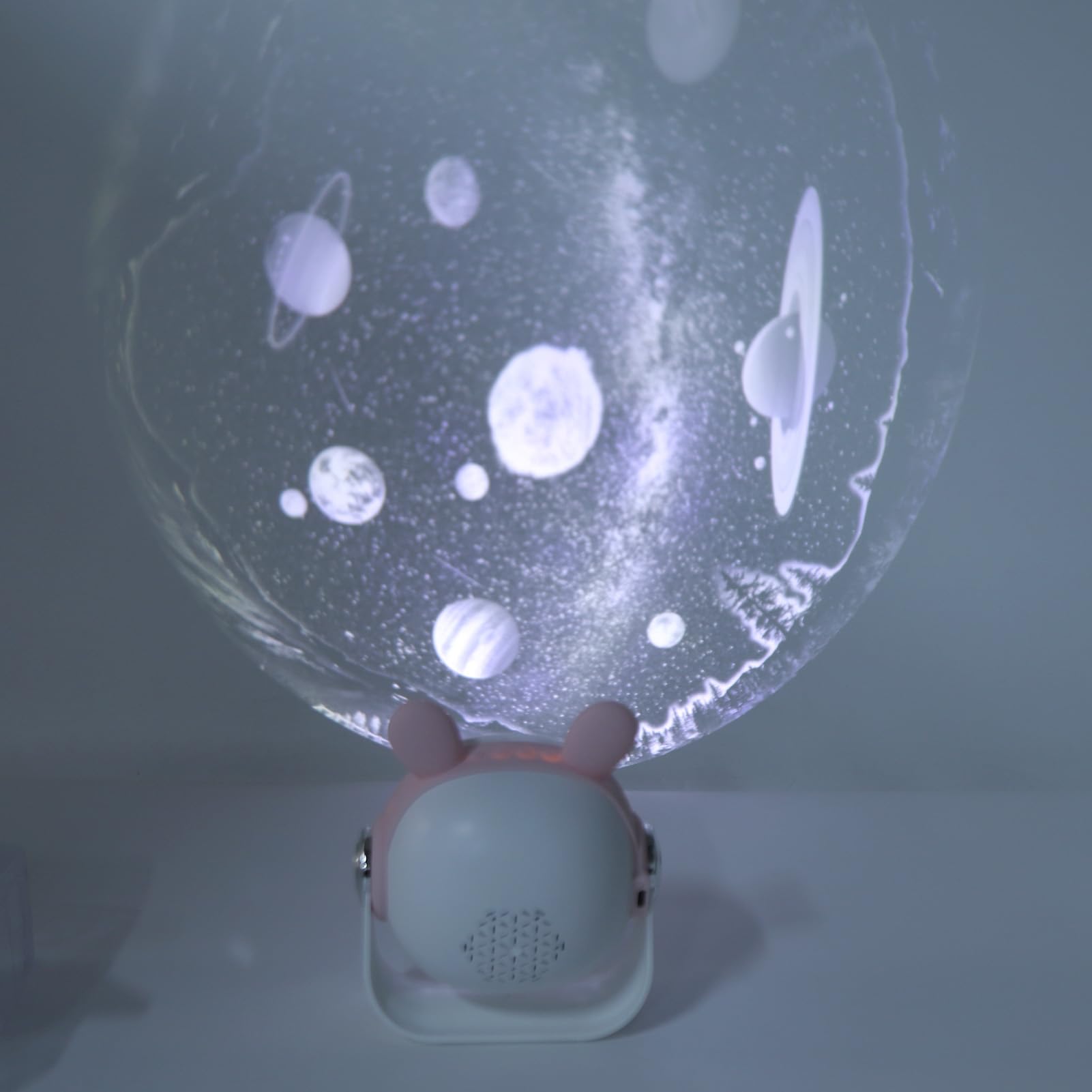Proiettore con Altoparlante Luce Notturna per Bambini, Lampada da Proiezione Carina Ricaricabile Tramite USB per Camera da Letto, Proiettore con 15 Film Bambini