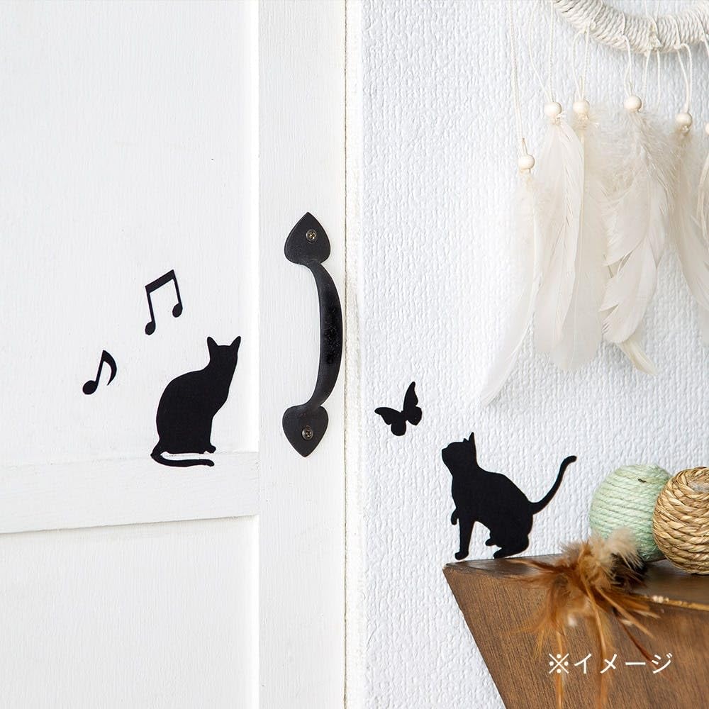 Amazon | カインズ(CAINZ) ウォールステッカー キャット ミニ 小物