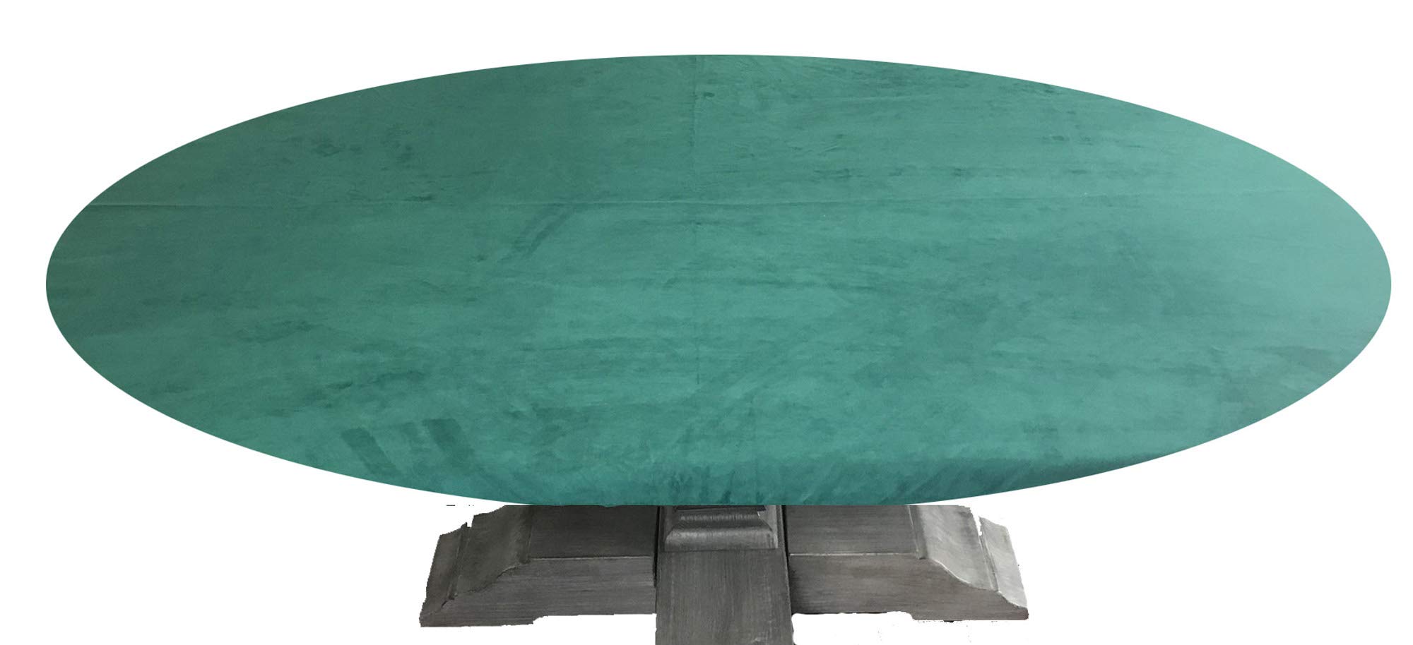 Felt Poker table cover fits oval / round table with leaf insert - made to order by Playezze in USA (green, 42 by 60 inch oval)