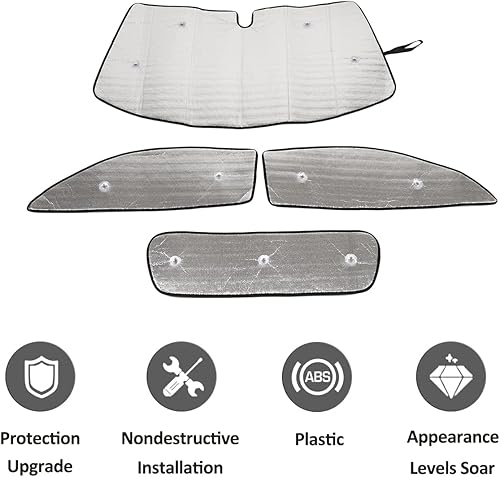 Miniatura 7 de Parasol para parabrisas de automóvil, parasol completo para Chevrolet Corvette C6 2005-2013, protector de visera contra rayos UV (ventana completa,