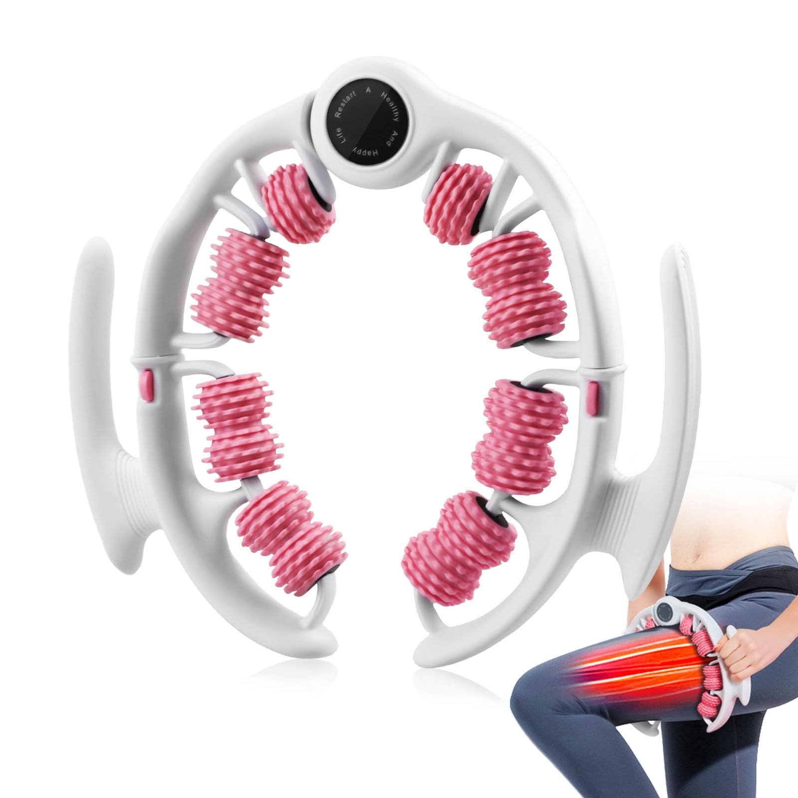 Jukibole Anti-cellulite Massager Reducer, Cellulite Roller with Removable Rollers, Manual Anti-Cellulite Massager for Orange Skin Reduction for Legs, Glutees, Arms and Abdomen