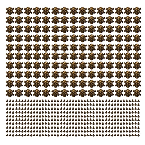 150Sets Skull Rivets 0.51, Leathercraft Rivets Bronze Color Head Stud For Diy Shoes Belts Handbags Jackets #TOP5