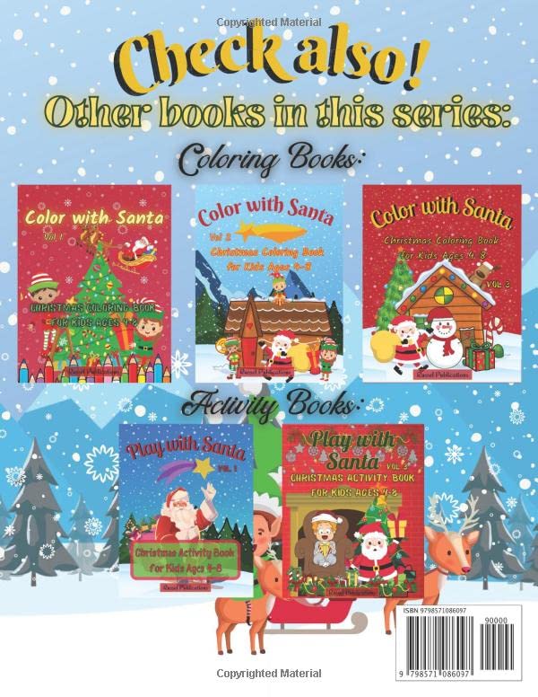 Play With Santa Vol 2. Christmas Activity Book for Kids Ages 4-8: Toddlers and Preschoolers. Holiday Gift for Boys and Girls. Christmas Crafts and ... for Kids. Funny Pre Kindergarten Workbook. image 3