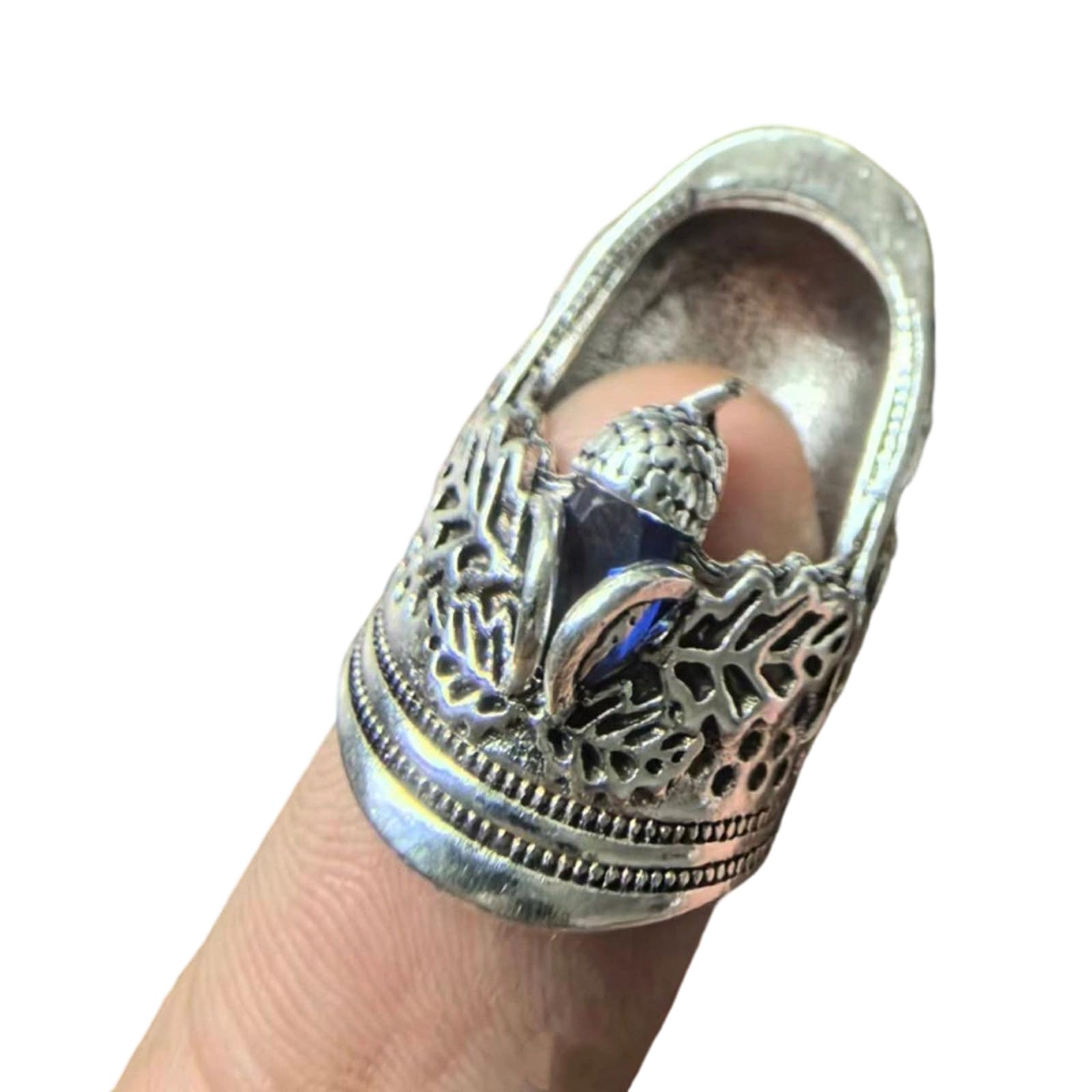 Bbajszx Time Use Nonslip Thimble for Frequent Sewing Use Constructed From Alloy Providing Comfortable Ergonomic Fit Portable Thimble