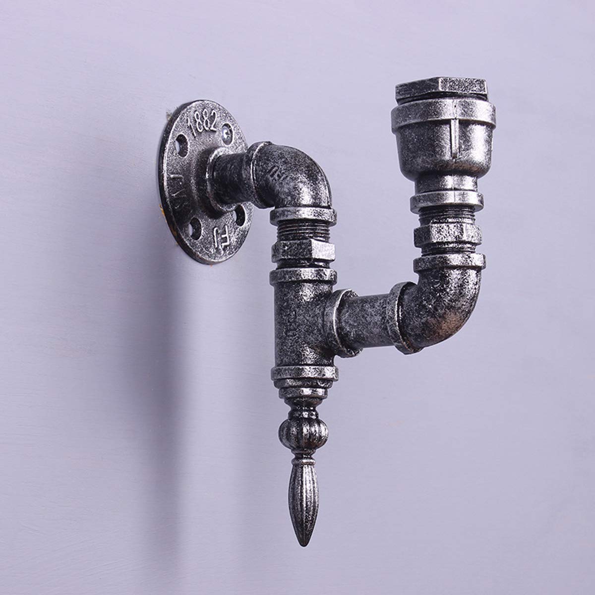WXKAGF Fajka wodna Steam Punk Kinkiet Rustykalna metalowa lampa wisząca Oprawa oświetleniowa Lampa wodna Oświetlenie Vintage Industrial Retro Nostalgia Industrial Cafe Bar Kinkiet świetlny bez żarówki