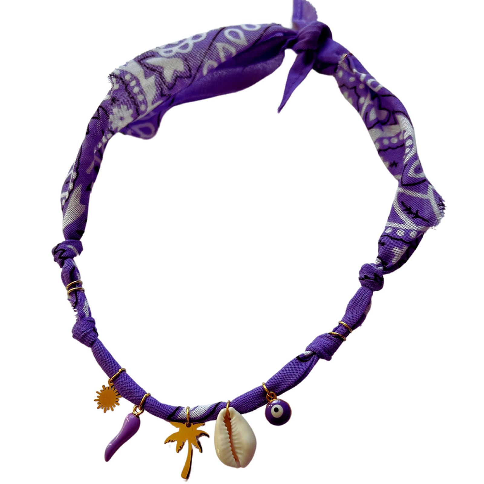 MICFENY Multiuse Silk Scarf Necklace Styles Neck Scarf Wristband For Daily Wear Travel Essential Women Headpiece