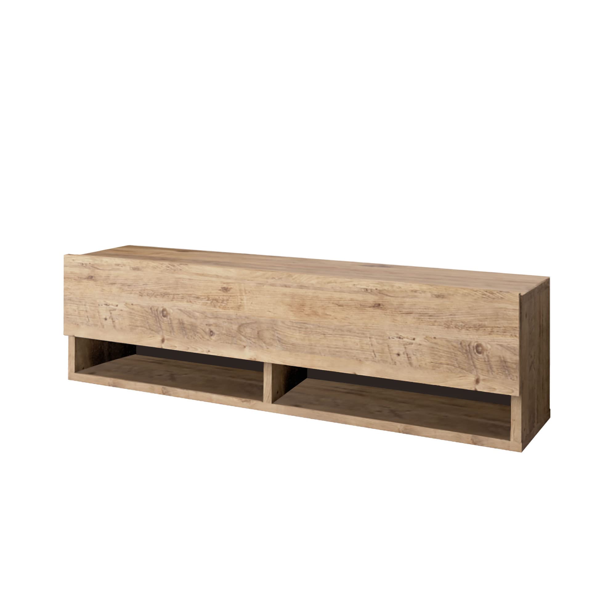 Meuble TV Tajo design haut de gamme en mélaminé robuste Athlantic Pino