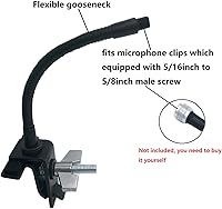 Vista 2 de Abrazadera de micrófono para borde de tambor, accesorio de montaje de micrófono de percusión para batería, aro de bombo, soporte de clip