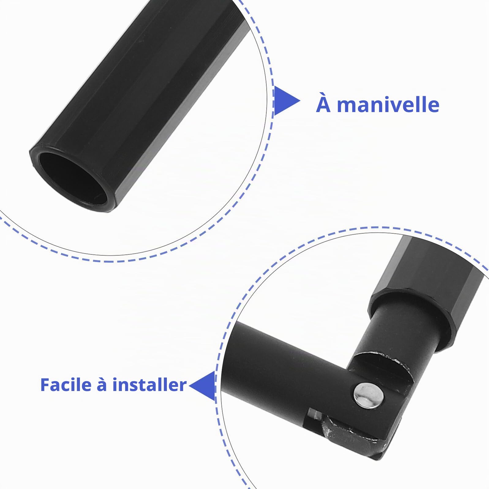 Didiseaon Manivelle de Fenêtre Manuelle Robuste pour Auvents de Camping-Car Poignée Ergonomique Remplacement pour Volets Roulants et Stores Accessoire Pratique pour Balcons et Espaces