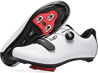Chaussures Cyclisme Hommes Chaussures de vélos de Route pour Femmes compatibles avec Look SPD SPD-SL Delta Cleats Aptitude Chaussures Intérieur/Extérieur