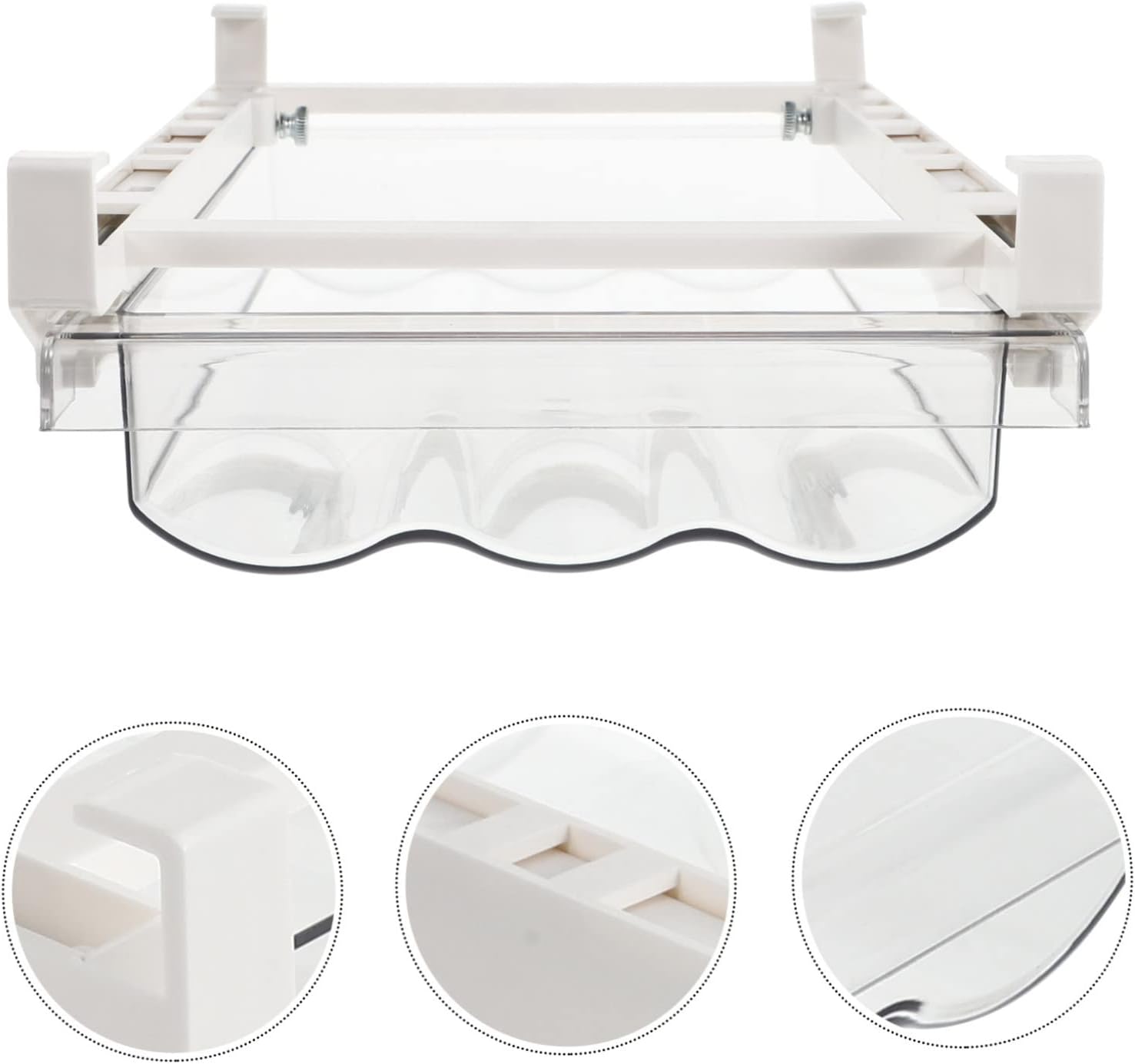 Garneck Refrigerator Egg Storage Bin Egg Holder for Kitchen Space-saving Drawer for Home