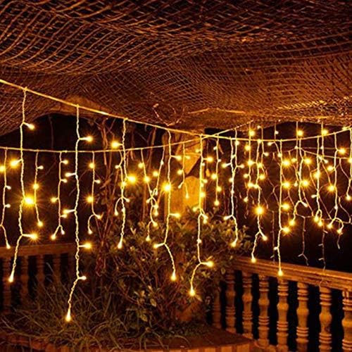 Dailyart LED String Lights Curtain Lights Window Lights, Warm White, 196 LEDs, Plug-in Style, 24V, Decoration for Home and Party ¡­