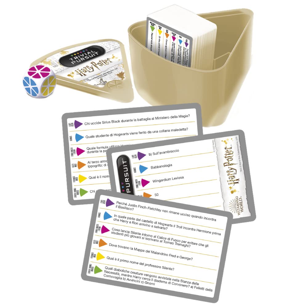Hasbro Gaming, Trivial Pursuit Harry Potter, Gioco da Tavolo con 600 Domande per 2 o Più Giocatori, Giochi di Halloween, Per Bambini e Bambine dagli 8 Anni in Su, Multiplayer Compatto