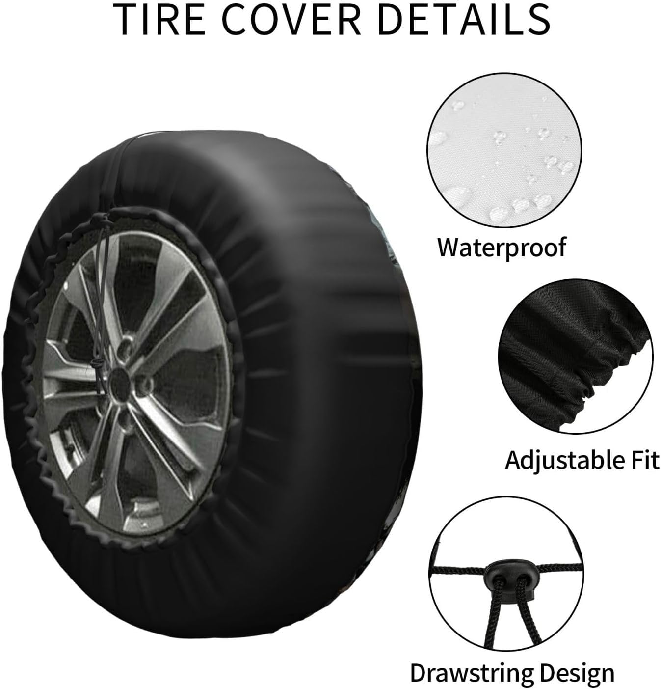 Hawaii Beach Print Tire Cover Universal Spare Wheel for Trailer Rv SUV Truck Camper Travel Accessories