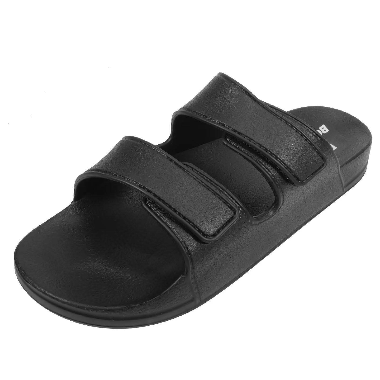 BOEBAL Slide Sandals for Men Adjustable Velcro Buckle Slippers with