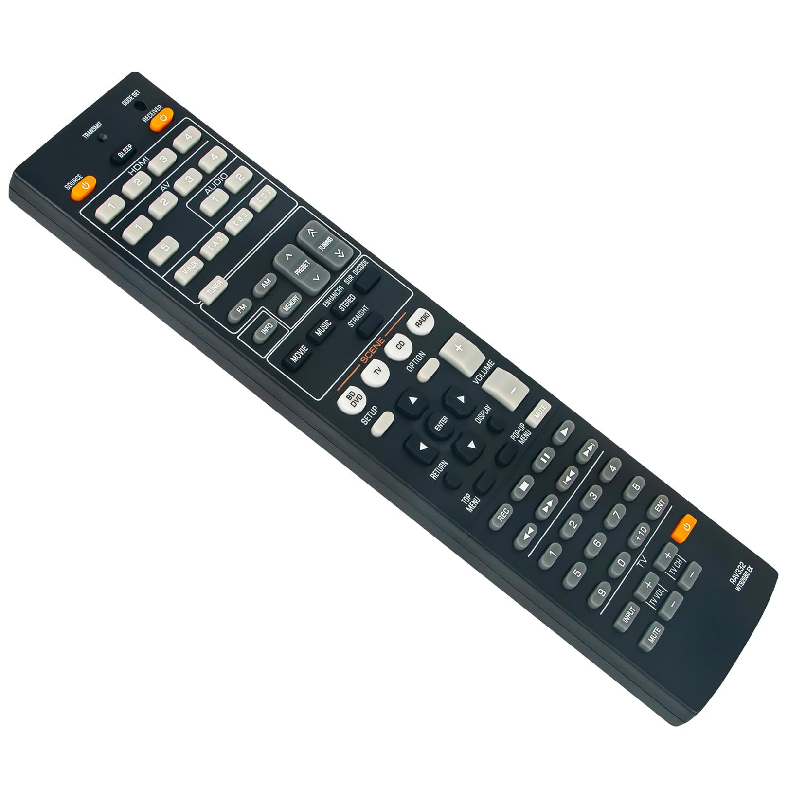 Amazon.com: RAV332 WT92680EX Replace Remote Work for Yamaha RAV334