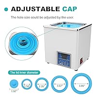 Vista 7 de JOANLAB Baño de agua termostático digital 1 cámara 3L con aperturas seleccionables para laboratorio 110V/60 Hz