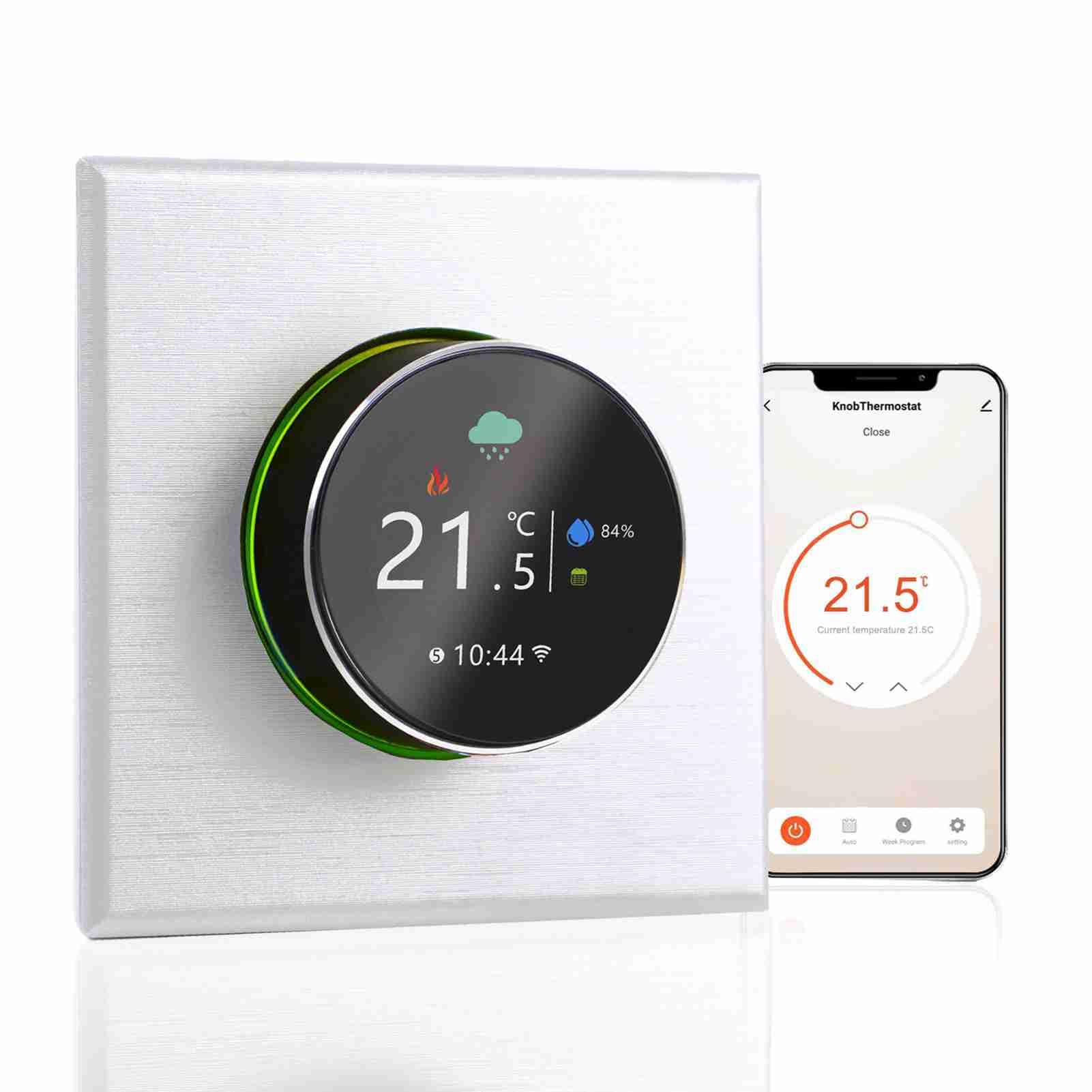 Wakects Termostato Intelligente WiFi con Controllo Remoto tramite App per Smartphone, Riscaldamento dell'Acqua, Automazione Domestica
