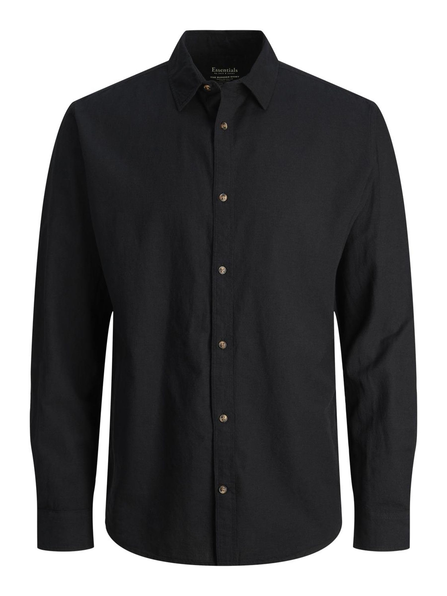 Jack & Jones Jjesummer Linen Shirt LS Sn Camisa de Manga Larga para Hombre