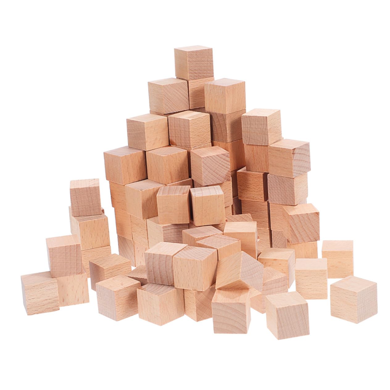Blocs carrés en bois Mipcase pour bricolage enfant et jeux de construction