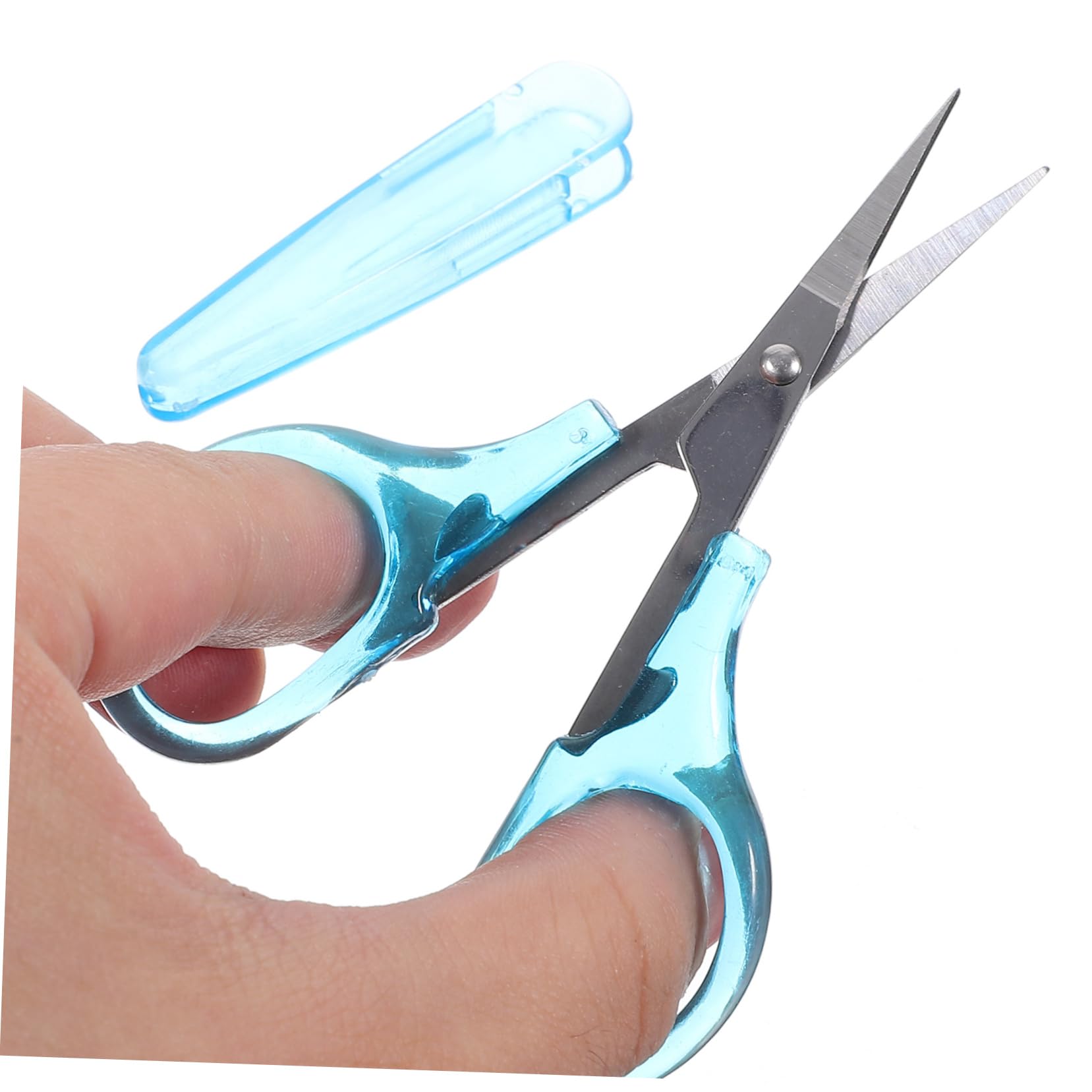HOMSFOU 5 Ensembles Ciseaux Avec Couverture Protectrice Tissu Ménage but Coudre Ciseaux Couture Point Petit Ciseaux De Bricolage Outils De Coupe D'artisanat Acier Inoxydable 2 Pièces * 5