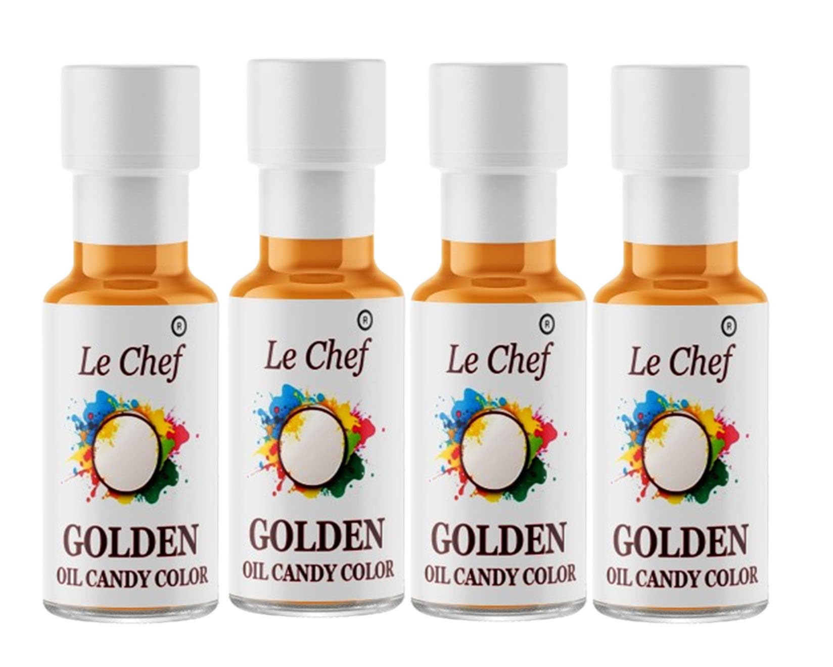Le Chef 40 ml x 4 Edible Oil Candy Color|Best For Baking & Cake Decoration|