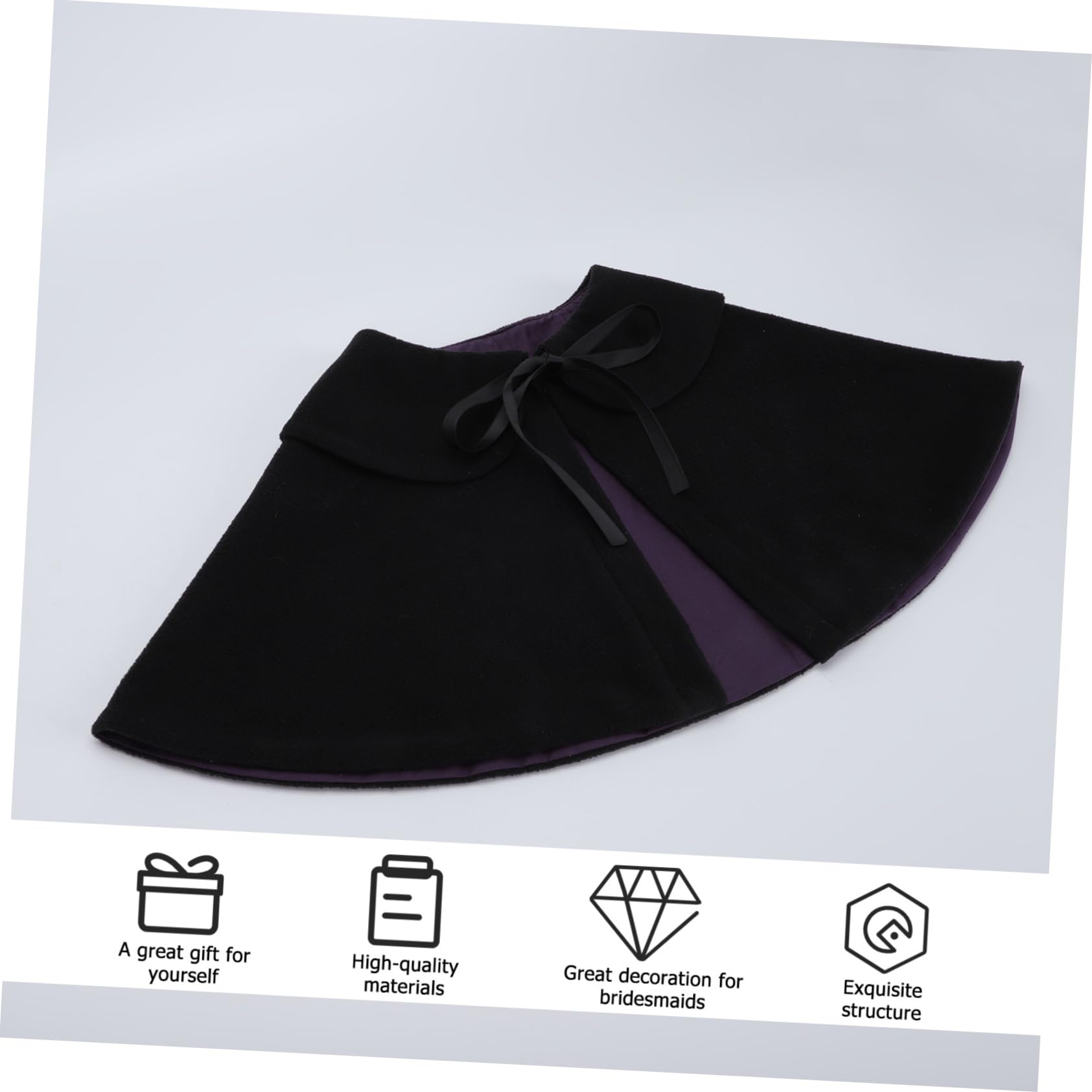 INOOMP 3pezzi Cloak Per Cani e Gatti Neri Per Halloween Leggero e Facile Da Indossare Costume Festivo Per Animali Domestici Decorazione Per Feste e Eventi