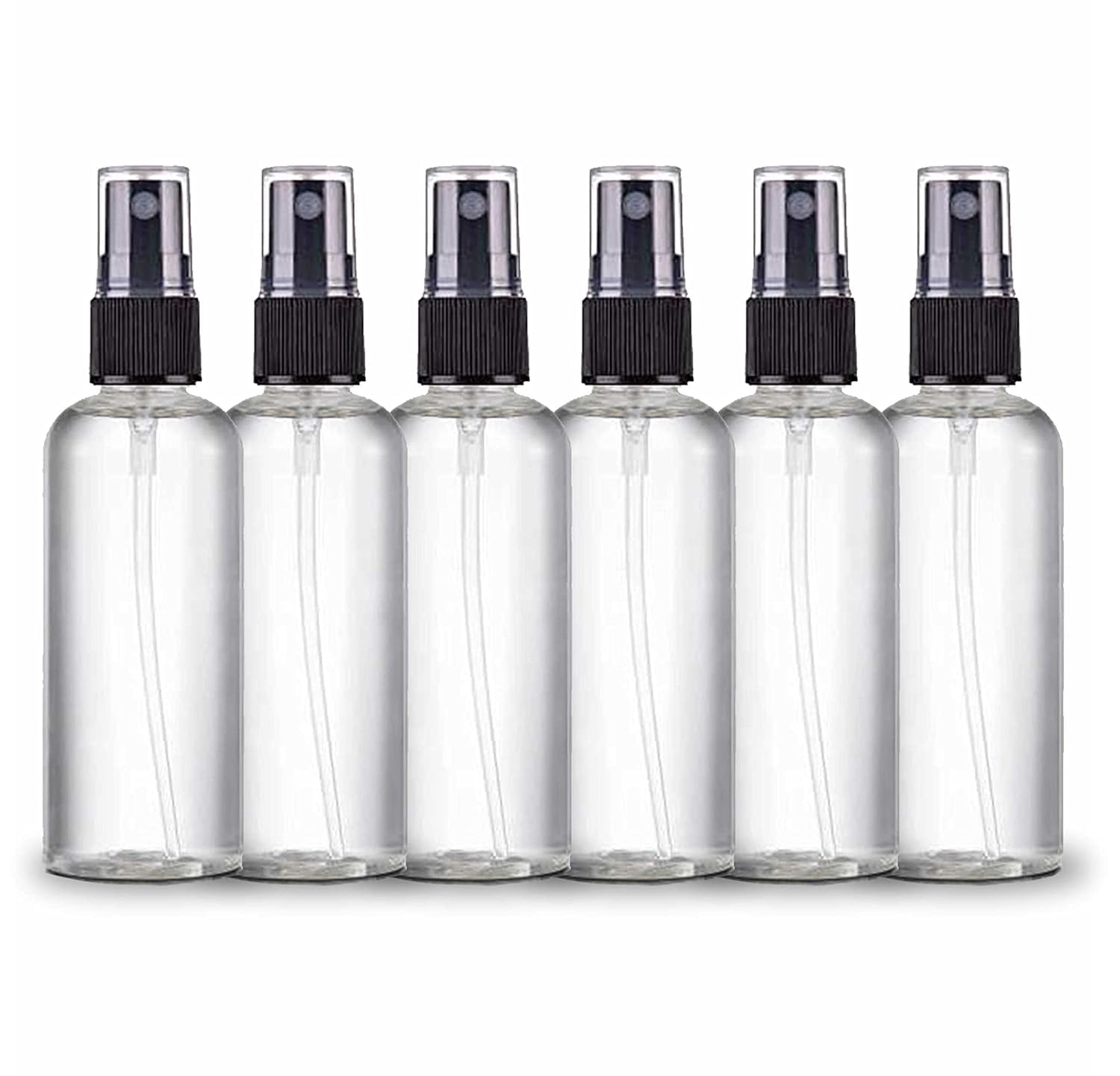 Halin Avance Spray Bottles 100ml Clear Empty Fine Mist Plastic Mini Travel Bottle Set, Small Refillable Liquid Containers (100ml 6 nos)-image-13