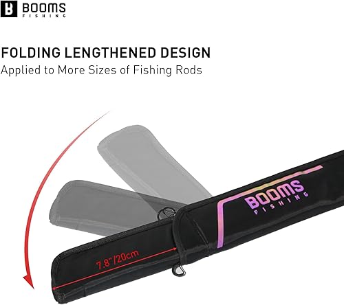 Miniatura 2 de Booms Fishing PB4 - Funda para caña de pescar y carrete de 4.4 pies ~ 5 pies, funda plegable portátil, bolsa de caña de pescar de diseño extendido