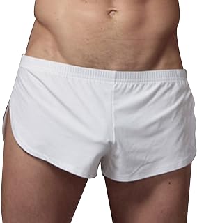 iTNHFP Men's See Through Sexy Mesh Loose Shorts Pants Classic Relaxed High Waist Soft Comfortable Mens Briefs With Elastic Waist and Zippe Fit for Regular & Big Man Men's Leopard Print Thong Undie