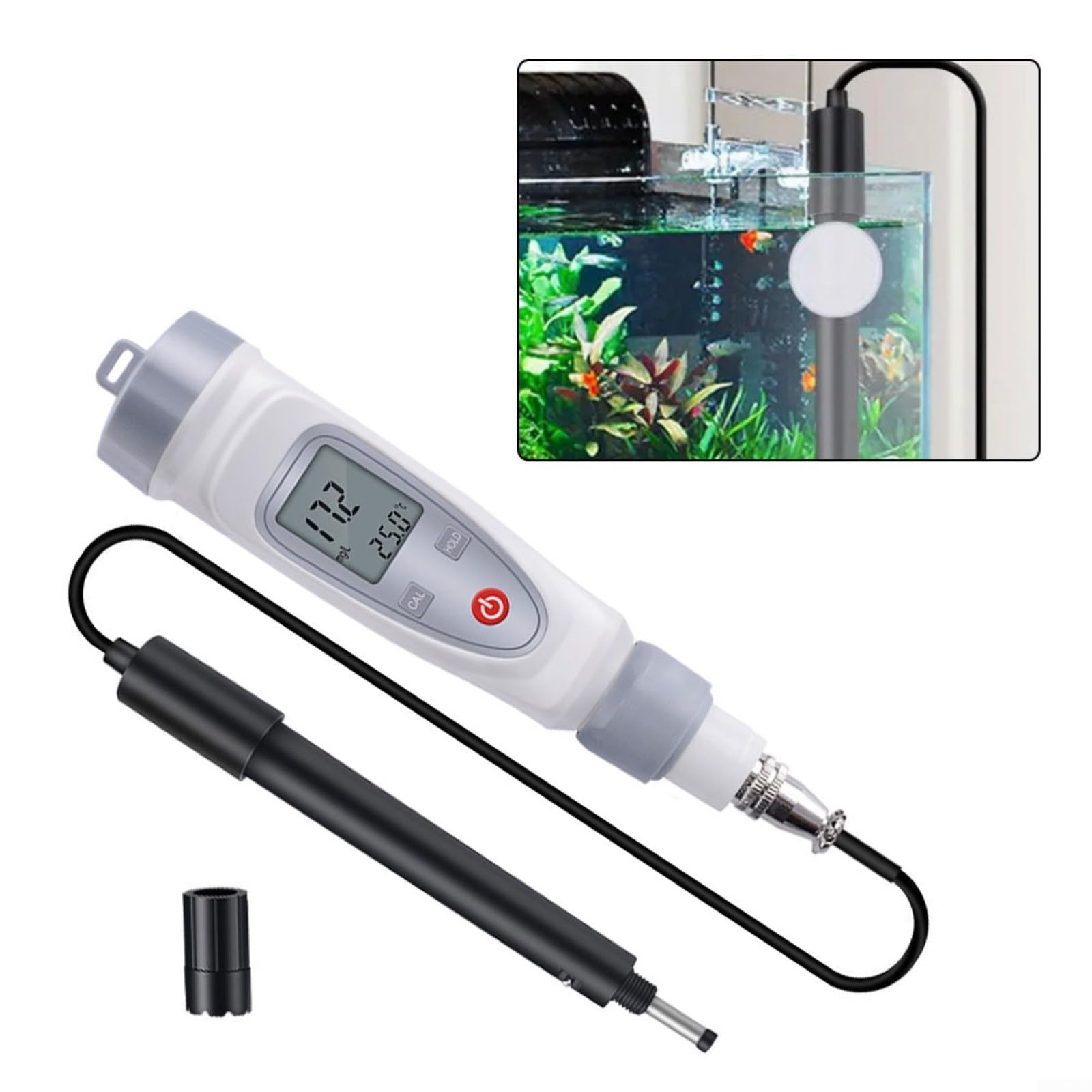 Oxímetro digital disuelto con compensación automática de temperatura, probador de DO, portátil, para análisis de calidad del agua en acuicultura y laboratorios, rango de medición 0-20 mg/L