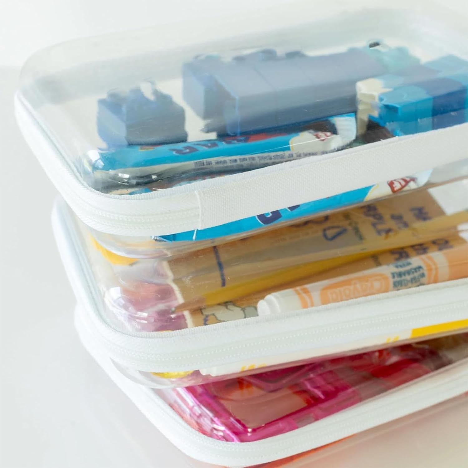 Glamanizer Zippered Transparent Cases For Snacks, 2024 New Clear