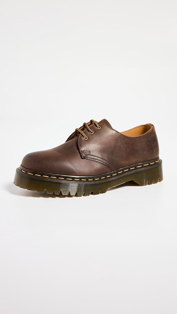 Dr. Martens Unissex 1461 Bex Smooth Oxford, Marrom escuro Crazy