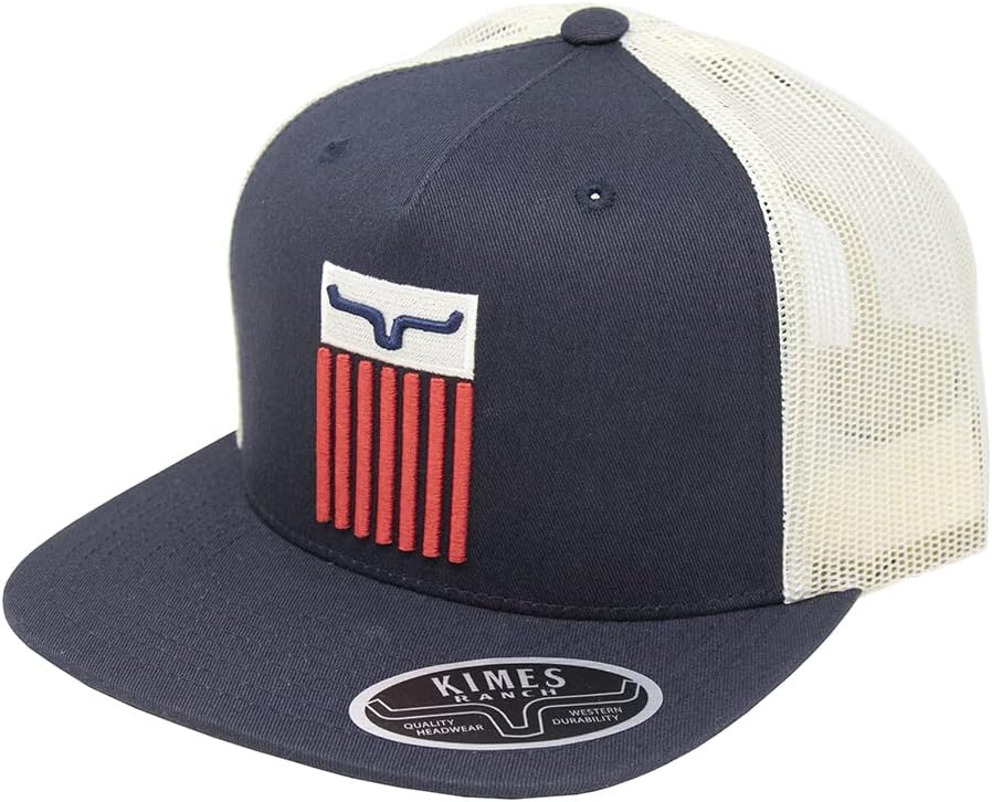 Kimes Ranch Men's Cody Embroidered Flag Logo Mesh-Back Trucker Cap