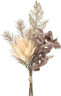 Melrose Glittered Protea Pine Christmas Bundle Spray - 16.5" - Set of 2