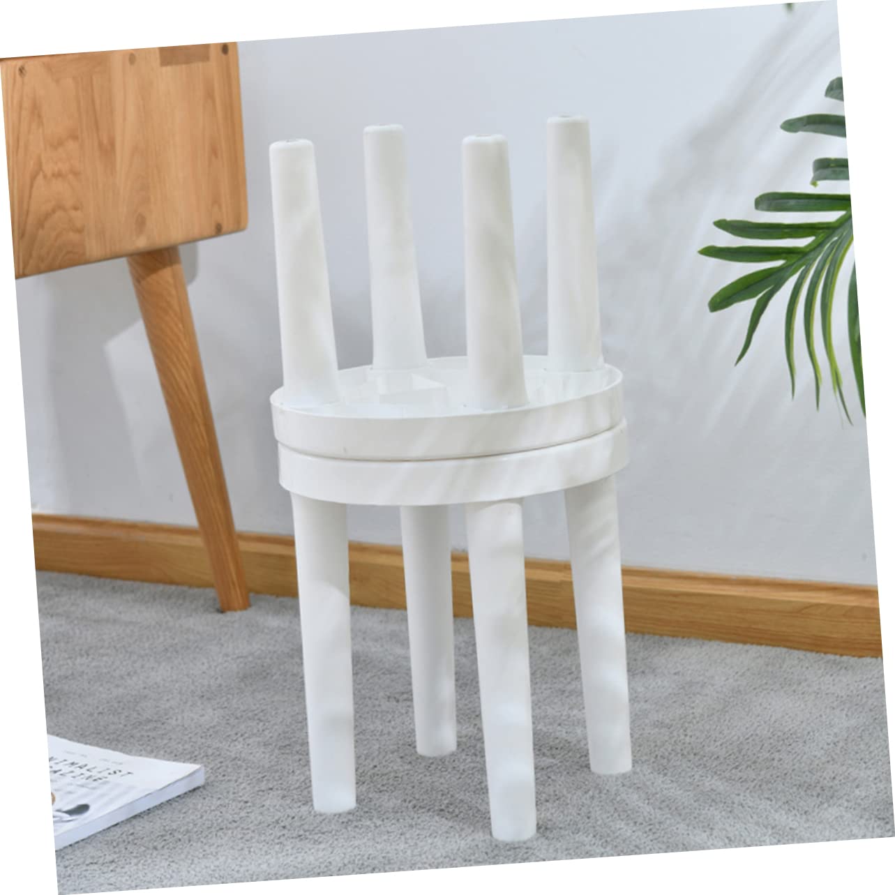 OUNONA Slip Stool Small Step Stool for Bathroom Kitchen Stackable Design for Easy Storage for Use Home Kindergarten