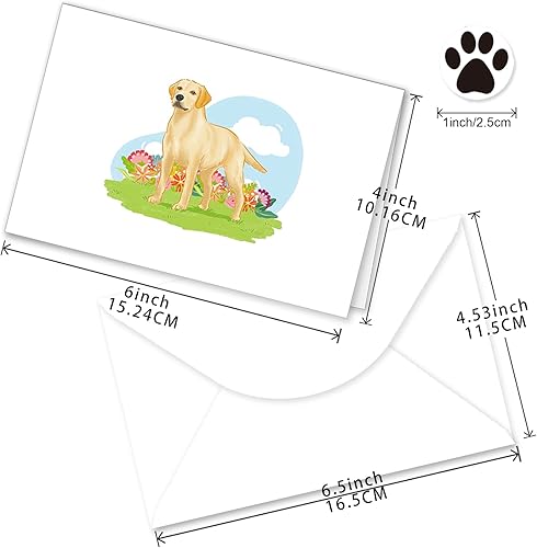 Miniatura 2 de Juego de 25 tarjetas de agradecimiento para perros, Labrador, Bulldog francés, Beagle, Golden Retriever, Rottweiler, Acción de Gracias, Navidad,