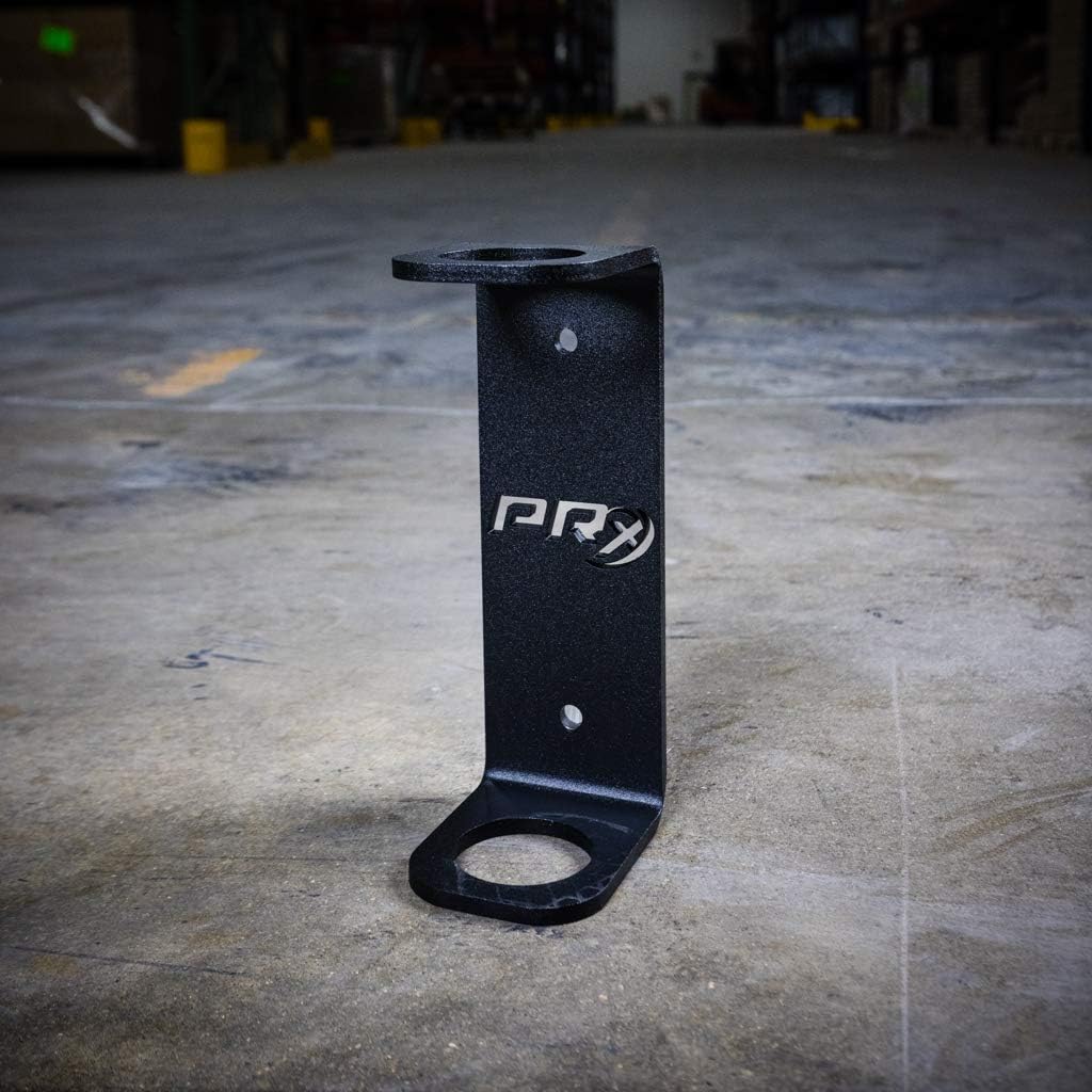 PRx Performance Vertical Barbell Storage Rack - Wall-Mounted, Space-Saving Single Weight Bar Holder for Efficient Organization in Home or Commercial Gyms, Durable, Easy to Install, USA Made, Black