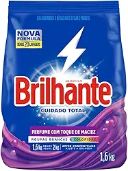 Brilhante Sabão em Pó Cuidado Total 1,6kg