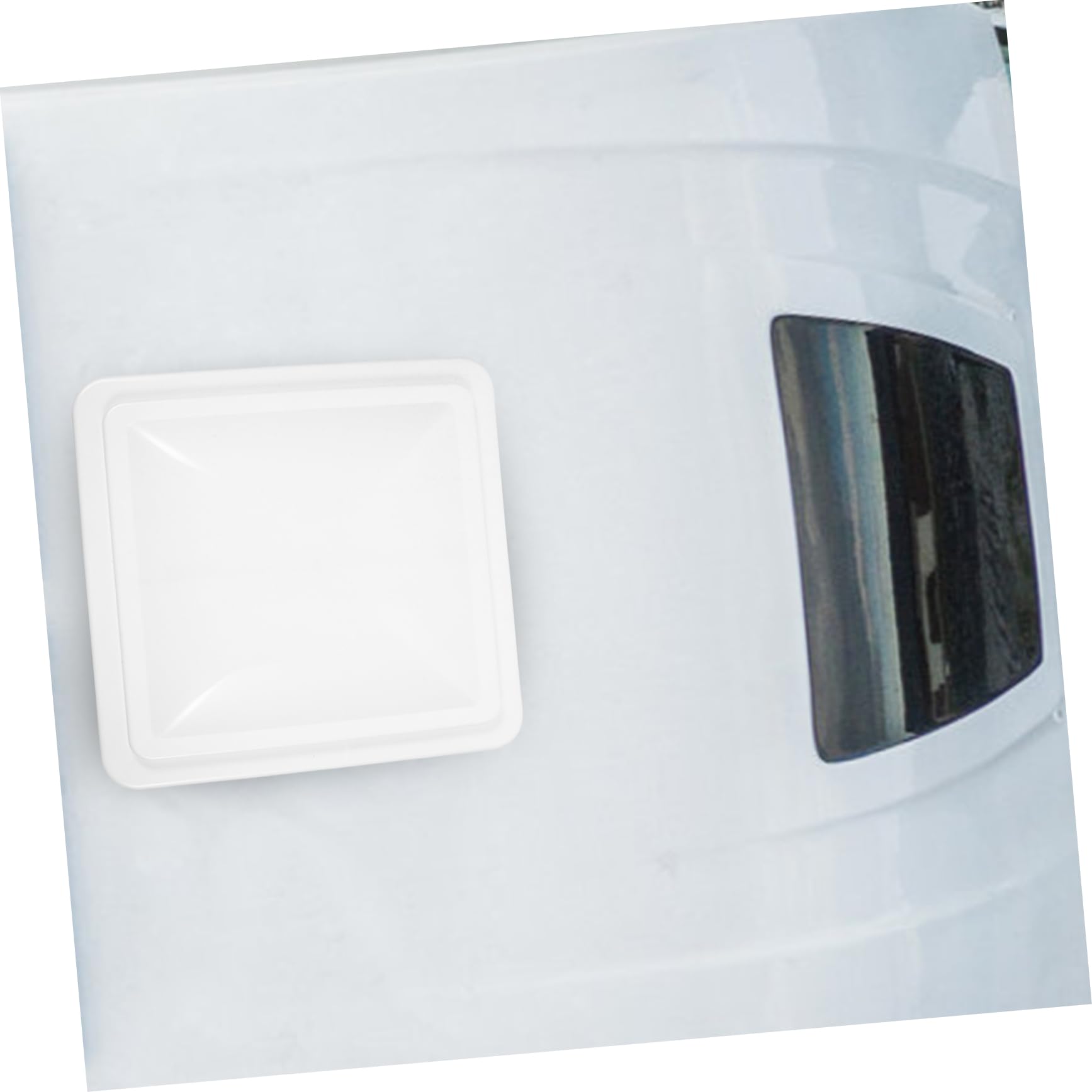 Garneck Copertura e Antifungo di Ventilazione per Finestra Camper Isolante Termica 14x14 Pollici in Plastica Bianca Pratica e Funzionale per Tetto e Bagno Rv