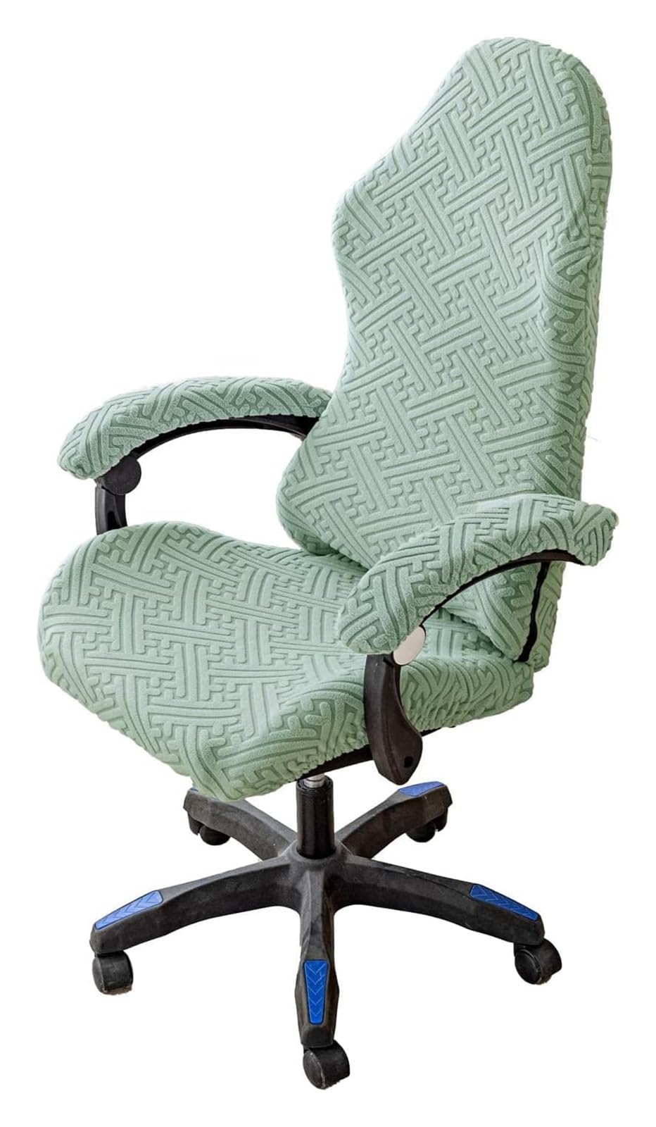 AOICXB Office Chair Seat Covers,Chair Protectors Stretchable Gaming Chair Covers,Computer Chair Cover with 1 Pair Armrest Cover(Grün)