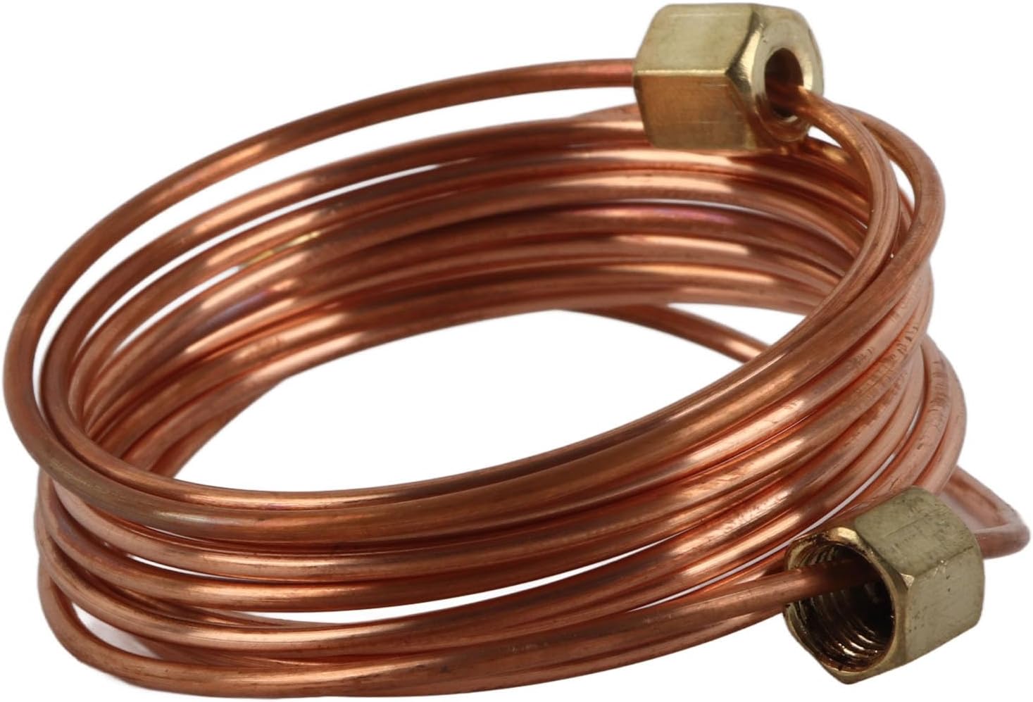 Oil Pressure Gauge Tubing Kit, Oil Pressure Gauge Line Kit, 72in Copper Tubing Easy Installation with Fitting, for Car Truck, Marine Application