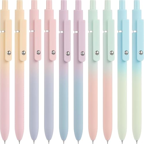 Bolígrafos de gel de tinta negra de 0.020 in para mujeres, accesorios de escritorio de oficina, bolígrafos de punta fina para tomar notas, bonitos