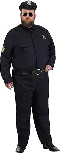 Disfraz de policía de talla grande para hombre