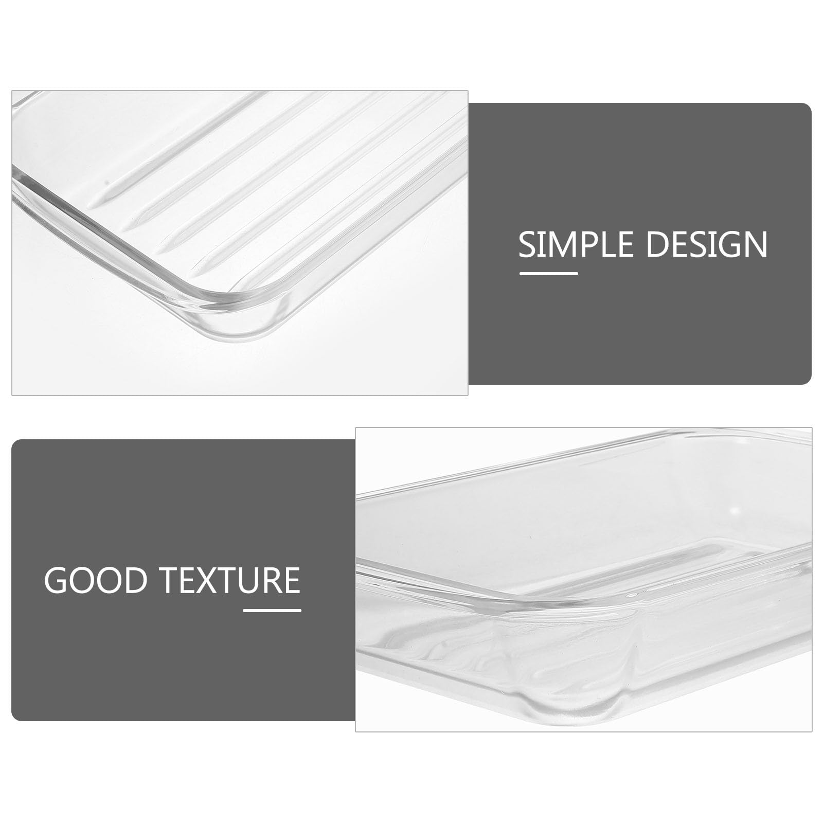 VALICLUD Plat à Four en Verre Trempé Transparent 1,5 L Grosse Capacité Résistant Haute Température pour Micro-ondes et Four Plat Ovale Multifonction la Cuisine Maison Cuisson Fromage Pâtes