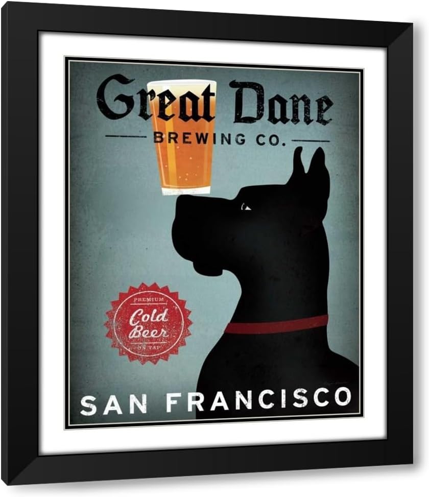 ArtDirect - Fowler, Ryan 15x18 Black Modern Framed Art Print Titled: Great Dane Brewing Co San Francisco