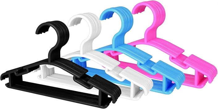 Kids Hangers Childrens Hangers for Clothes Kid Hanger Plastic Childrens Closet Clothes HangersColorful 60 Pack