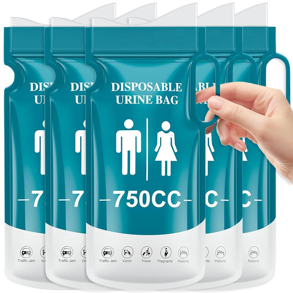 Proberos® 5Pcs Urine Bags Unisex Disposable PE Urine Bags with Handle 750cc Capacity Ziplock Leaking Proof Urine Bags for Men Women Emergency Urine Bags for Outdoor, Driving, Camping, 13x27cm (B0D8JF75X7) Amazon Price History, Amazon Price Tracker